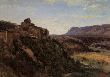 Edificios Papigno con vistas al valle Jean Baptiste Camille Corot Pinturas al óleo